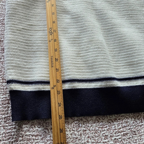 By Design Flounce Sleeves Knit‎ Sweater Blouse Women's XL Preppy Classic Neutral - Picture 10 of 10